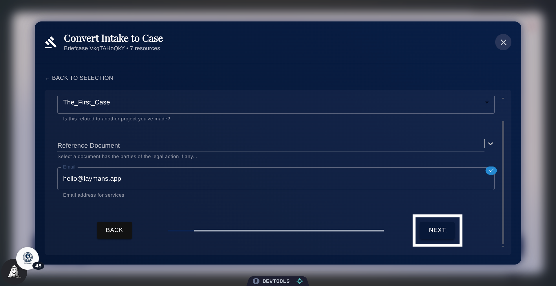 Click Next to Proceed