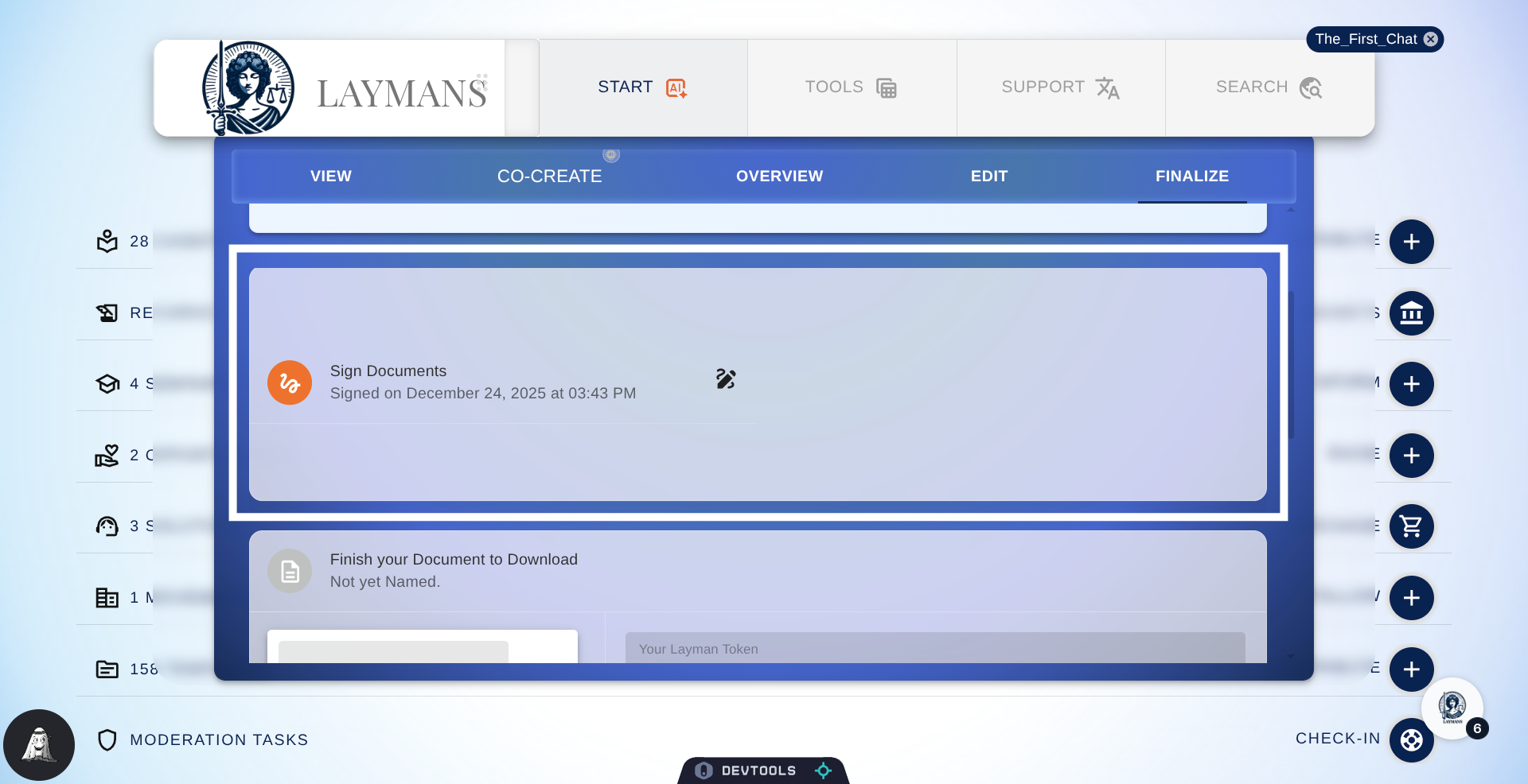 Click 'Sign Documents'