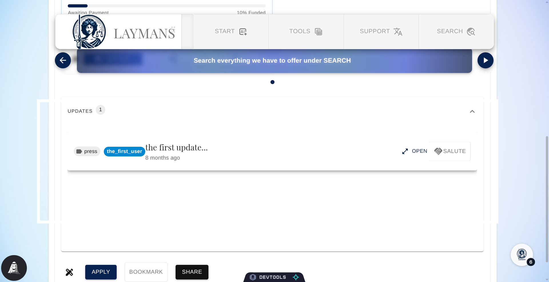 Click an Update in the Updates List