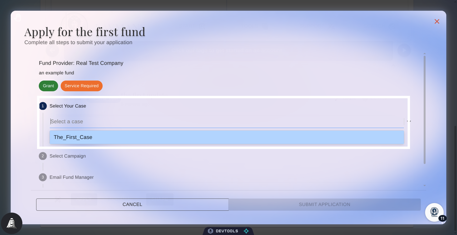 Select Case for Funding
