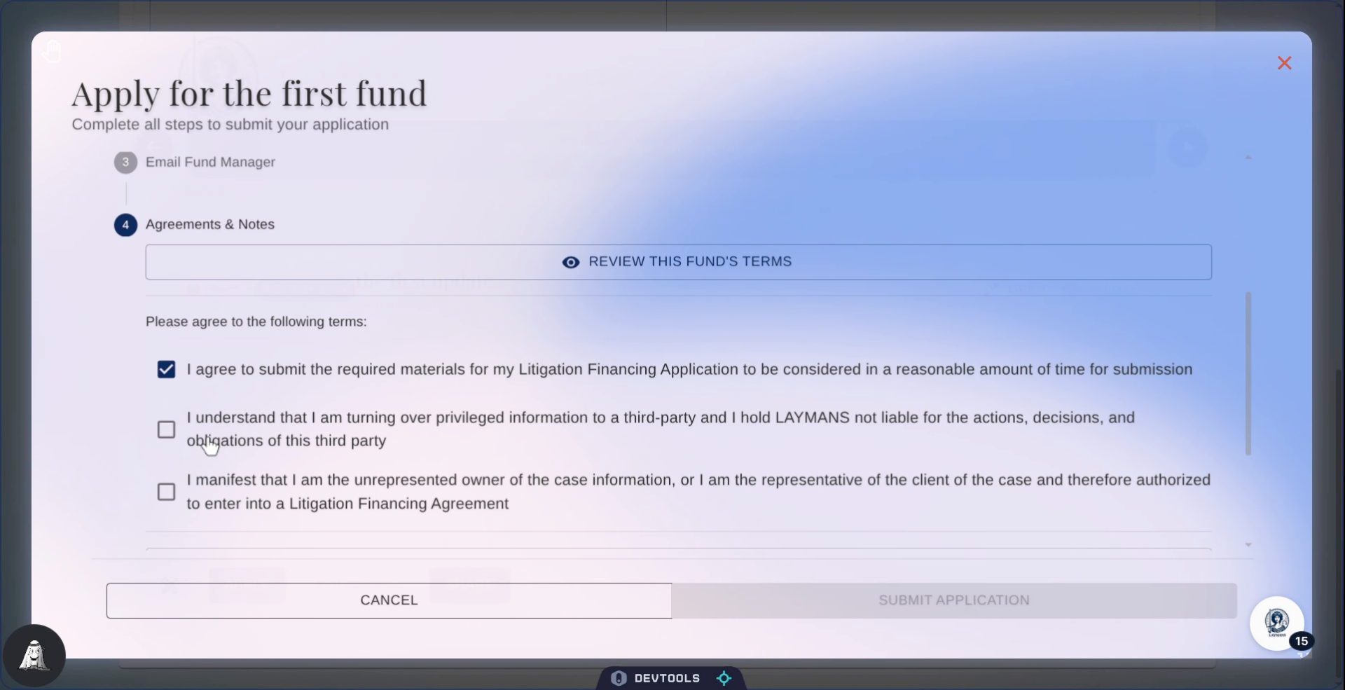 Confirm Privacy Acknowledgment