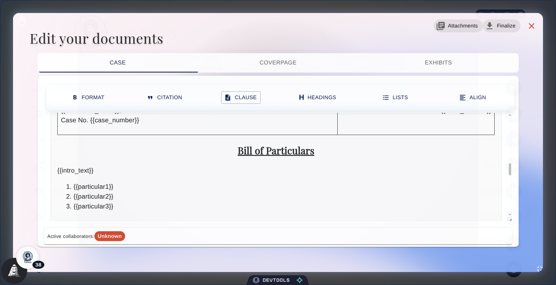 View Clause Selection