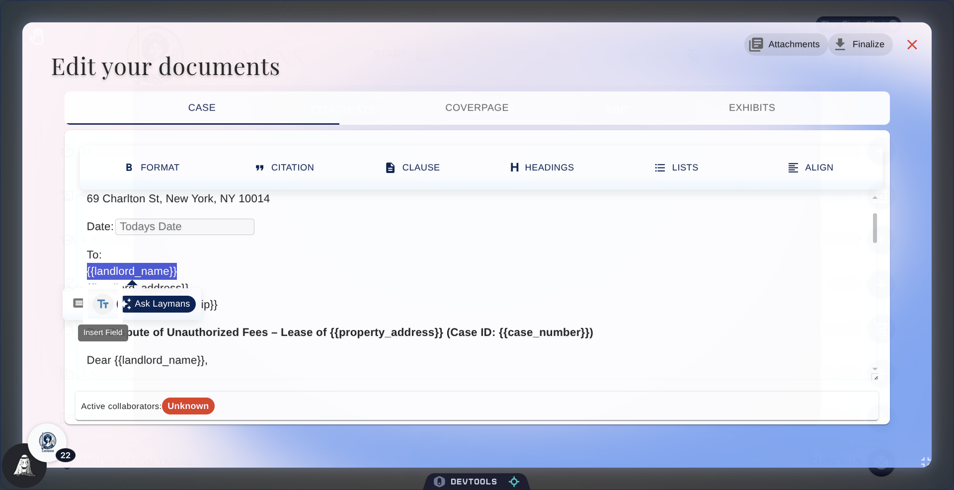 Select Text and Click 'Add Field' 
