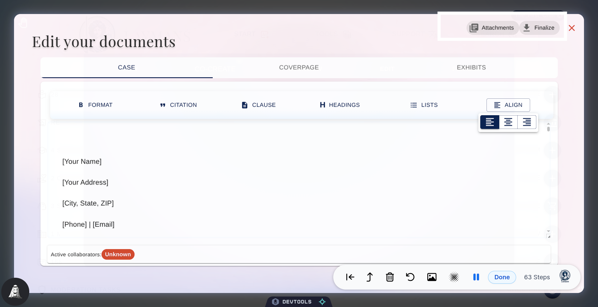 Attachment and Finalize