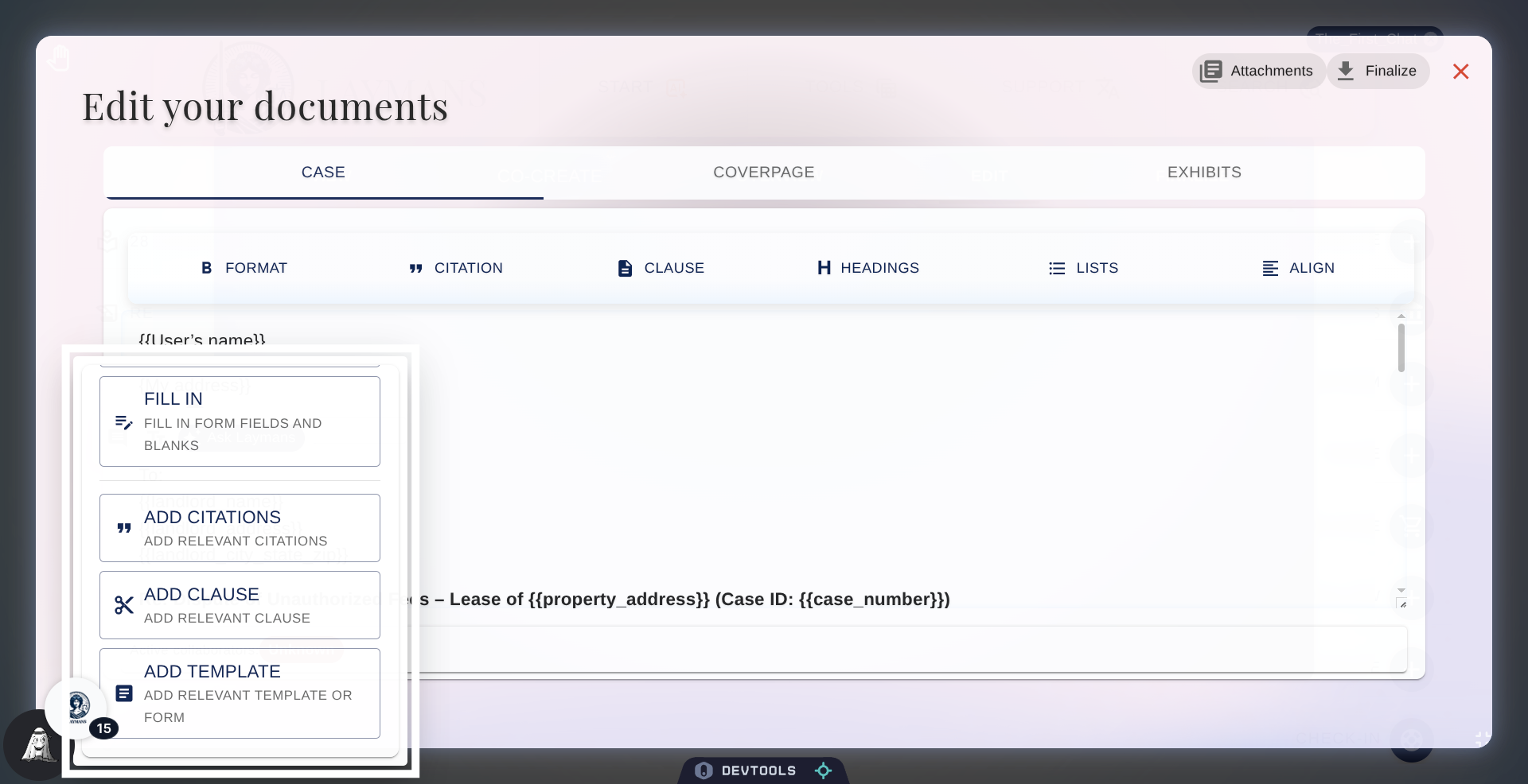 Scroll down on AI Actions