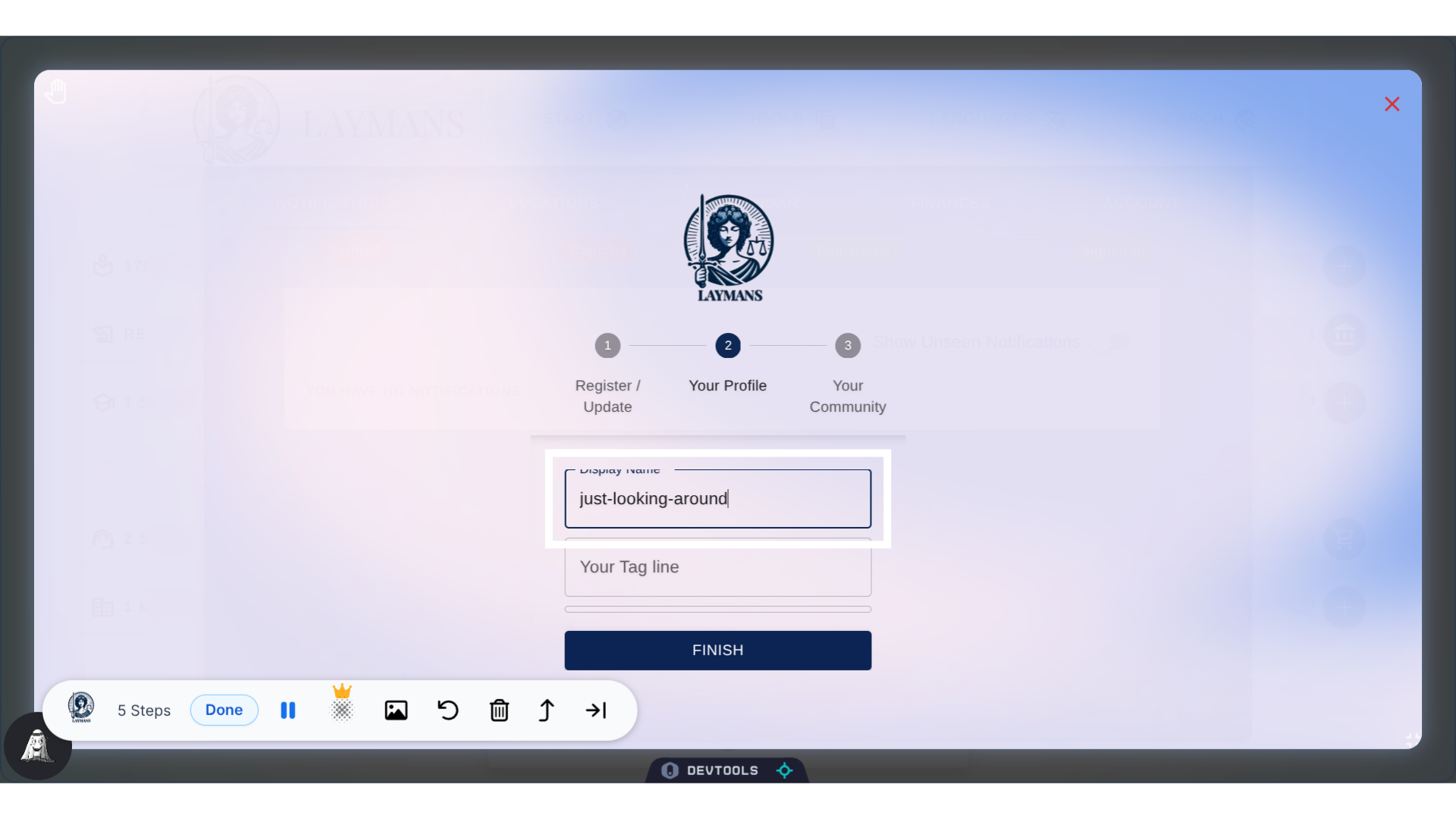 Put in an anonymous display name. 