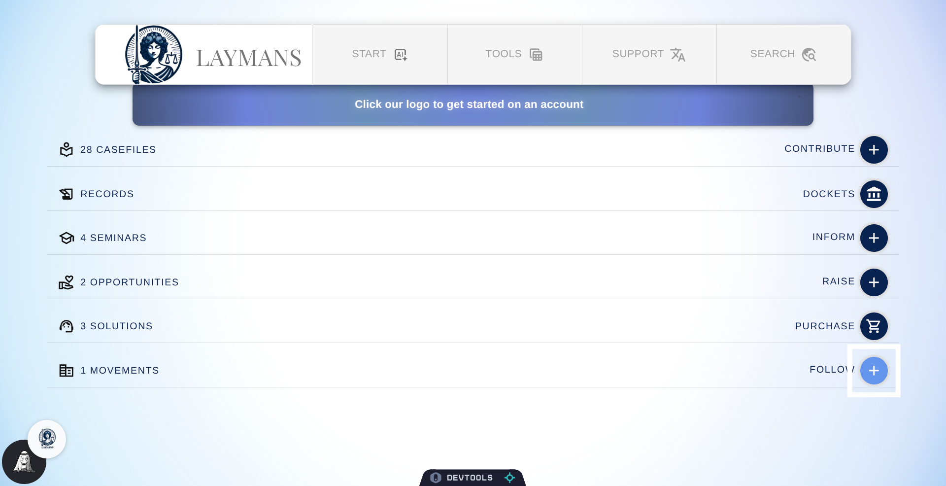 Click 'Follow' on the Homepage