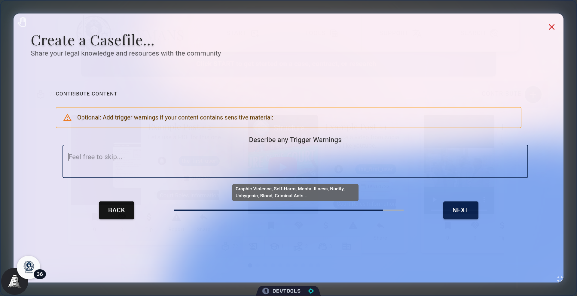 Make sure to note NSFW Materials
