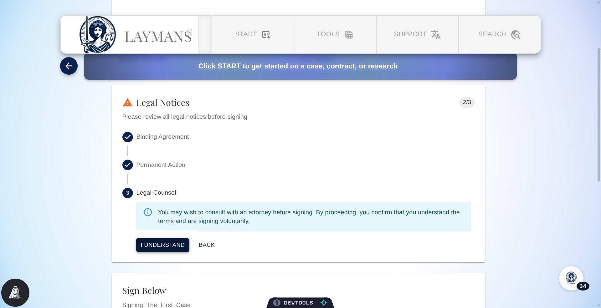 Click 'I Understand'