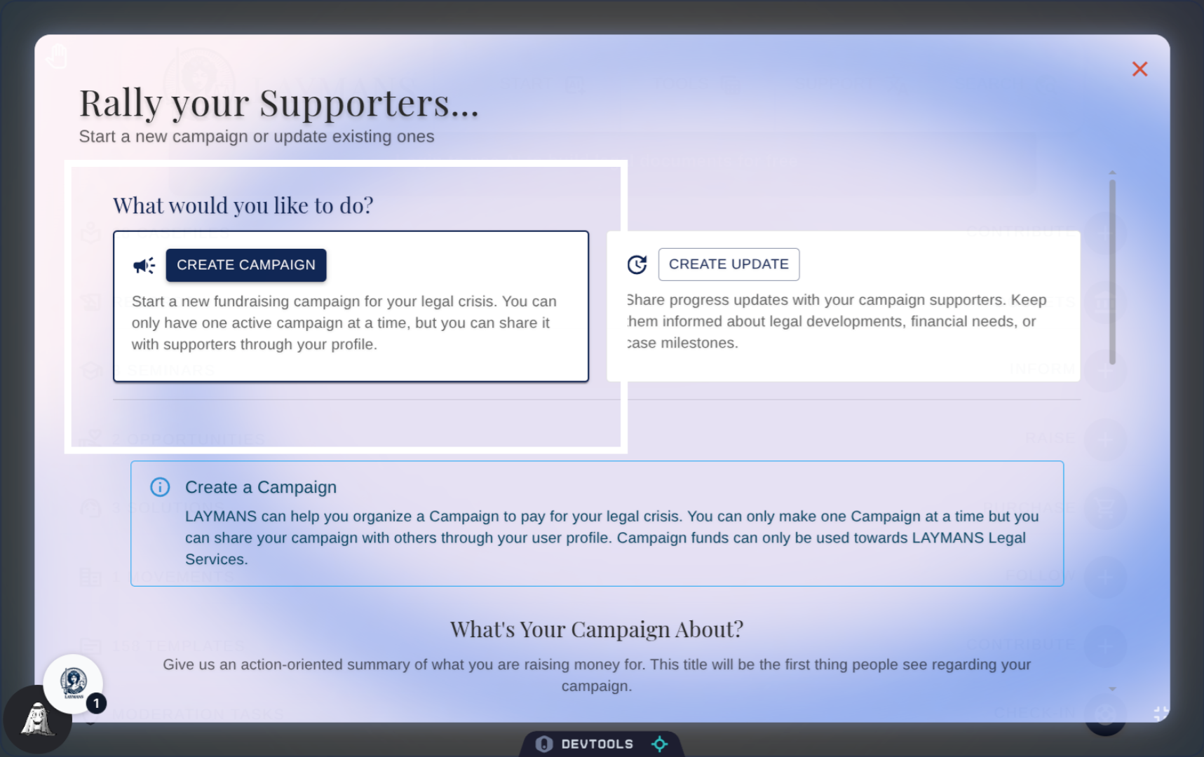 Click 'Create Campaign' Button
