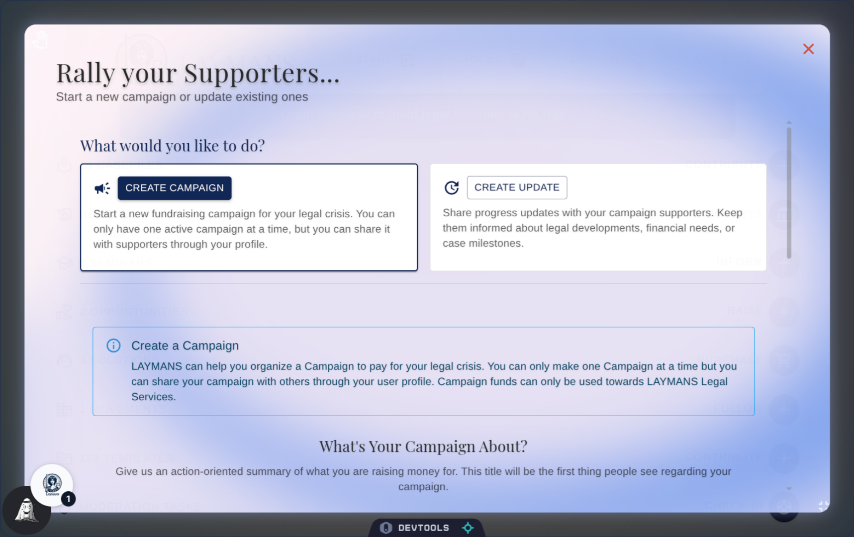 Campaigns and Updates Wizard