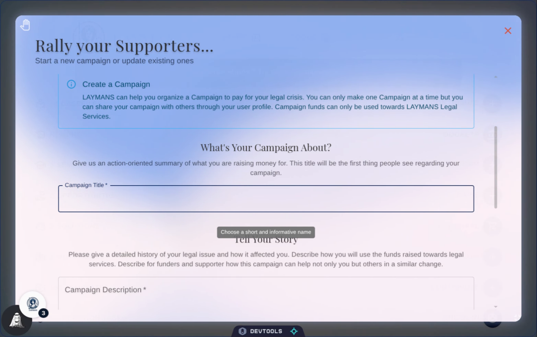 Enter Campaign Title