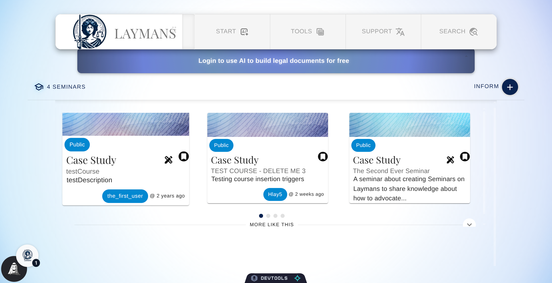 The Seminars Section