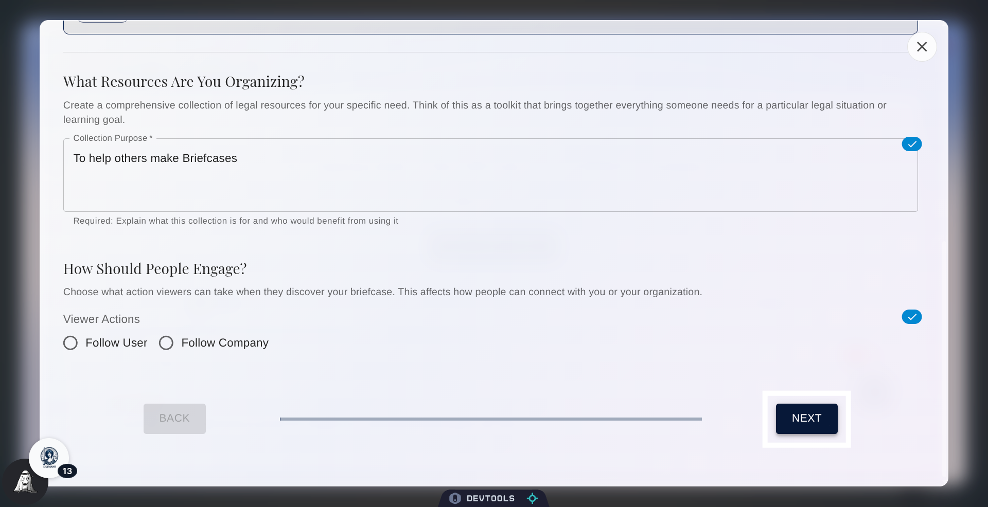 Proceed to Next Step