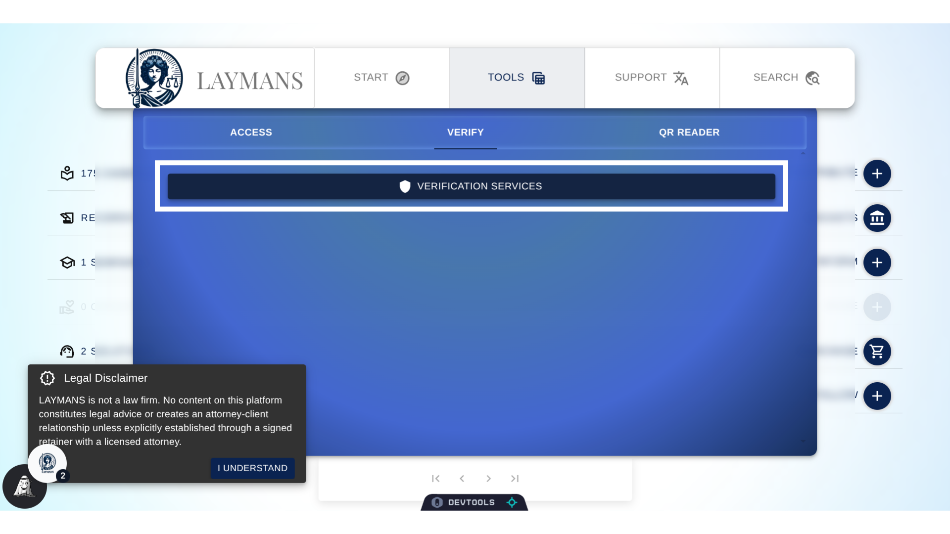 Click 'Verification Services'