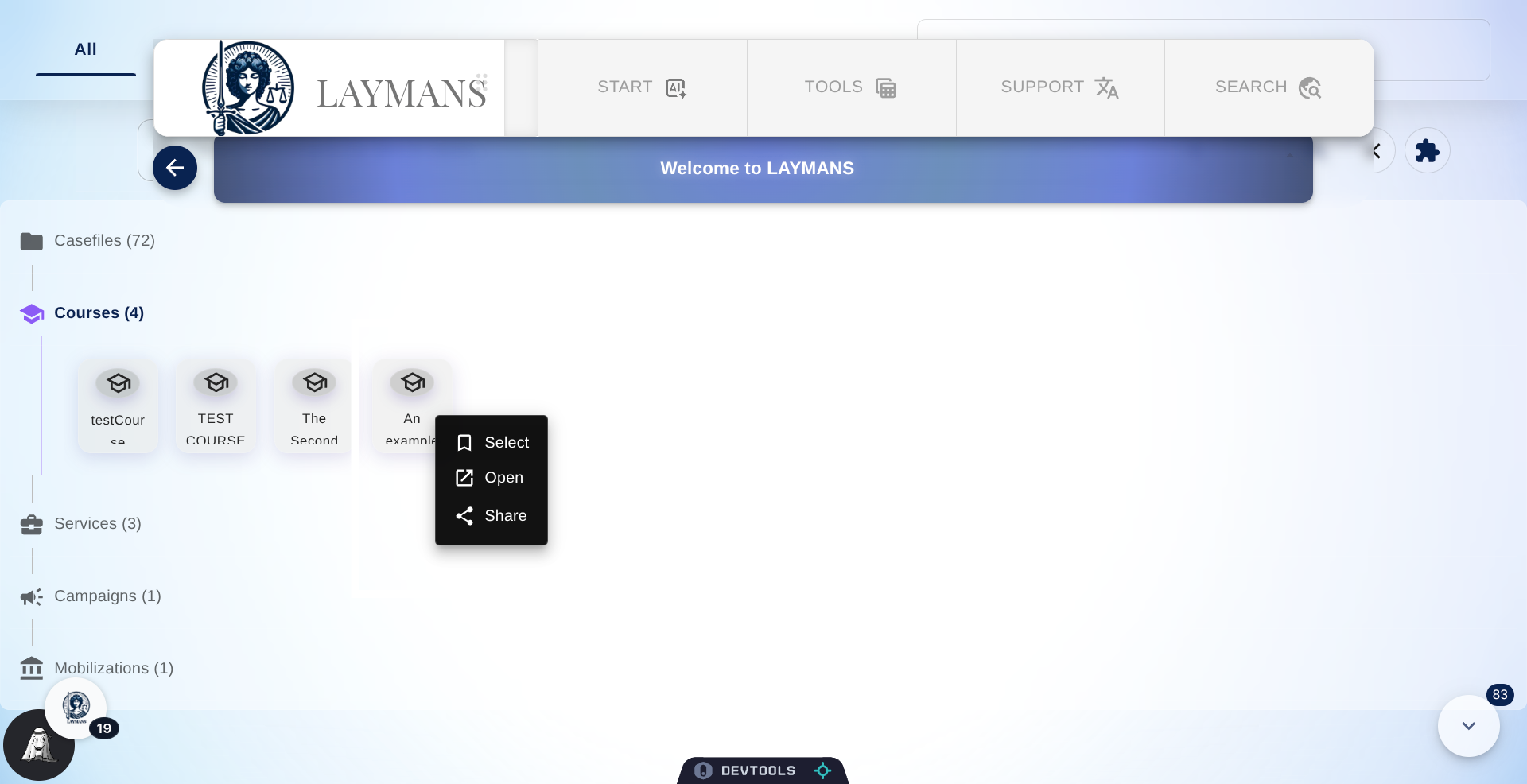 Right-click a Seminar