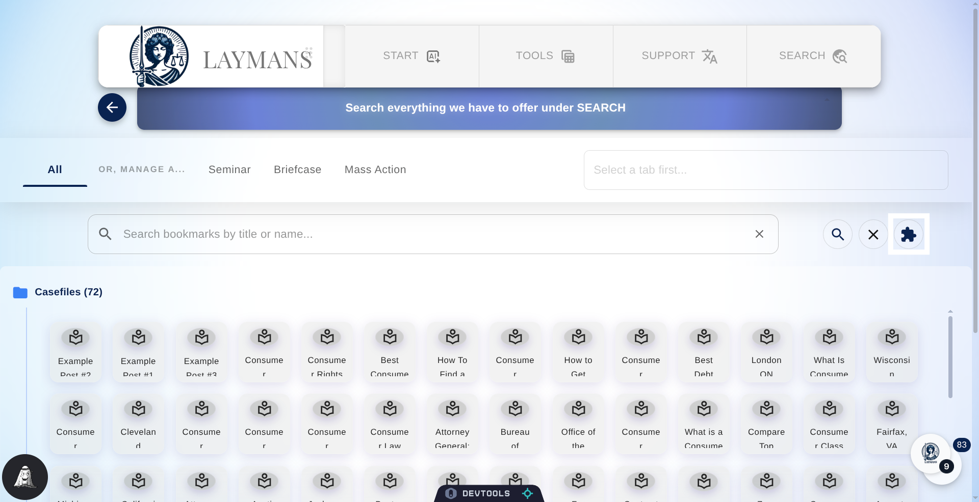 Click the Extension Button