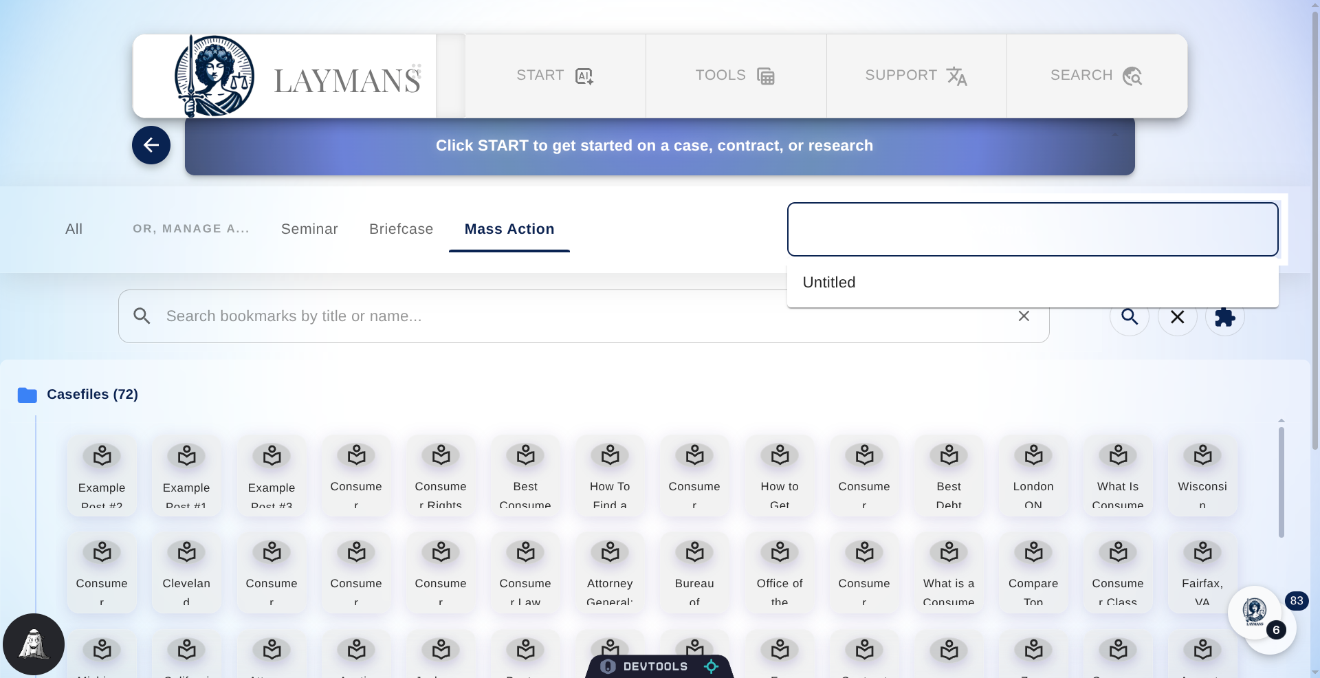 Choose or Create Mass Action