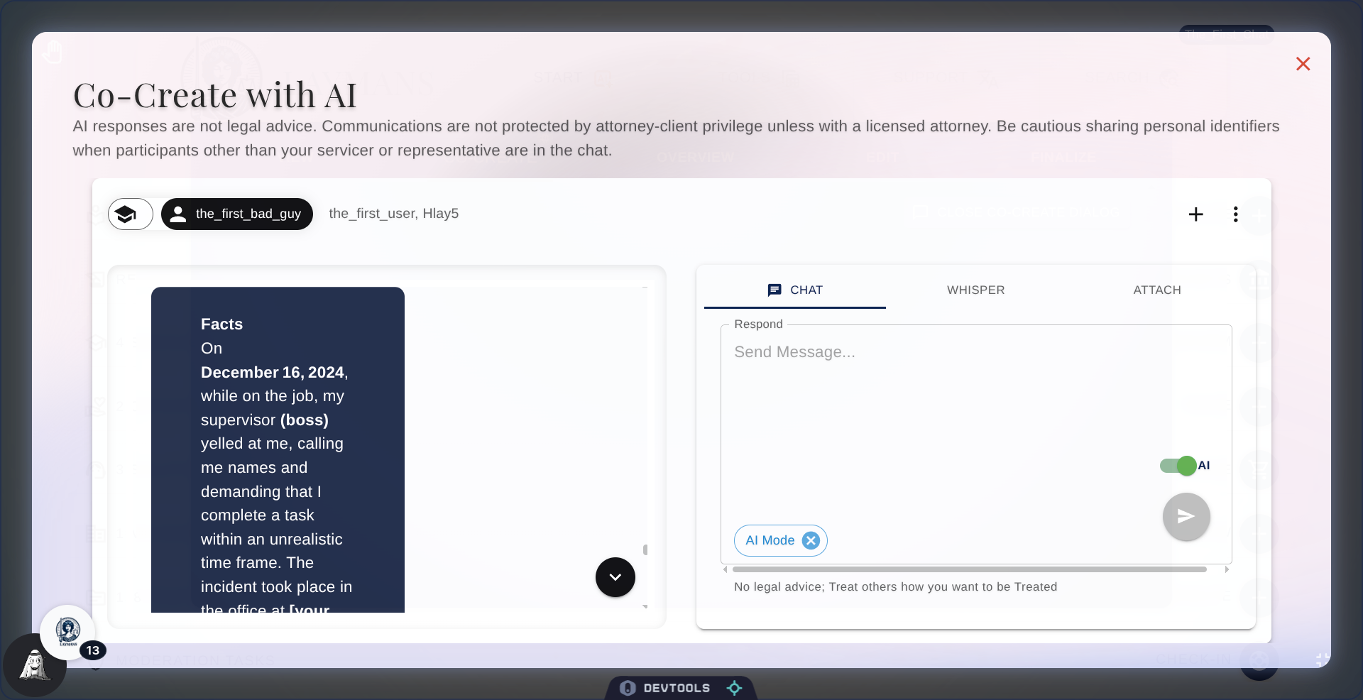 AI Reponses: Case Management
