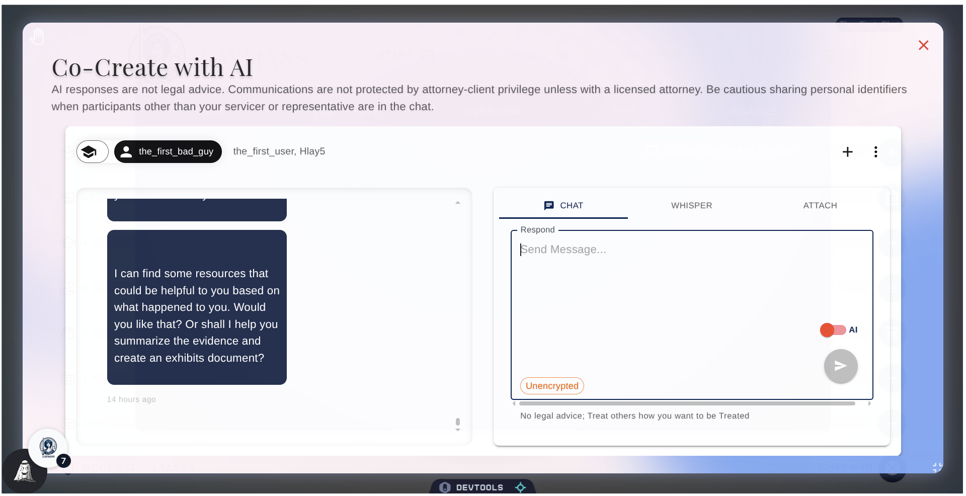 Welcome to Laymans Co-Create Interface