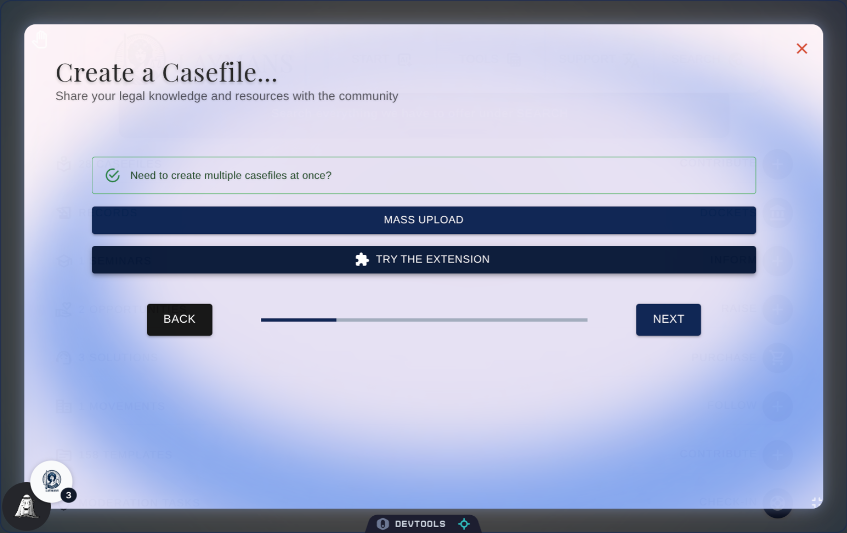 Options for Mass Upload