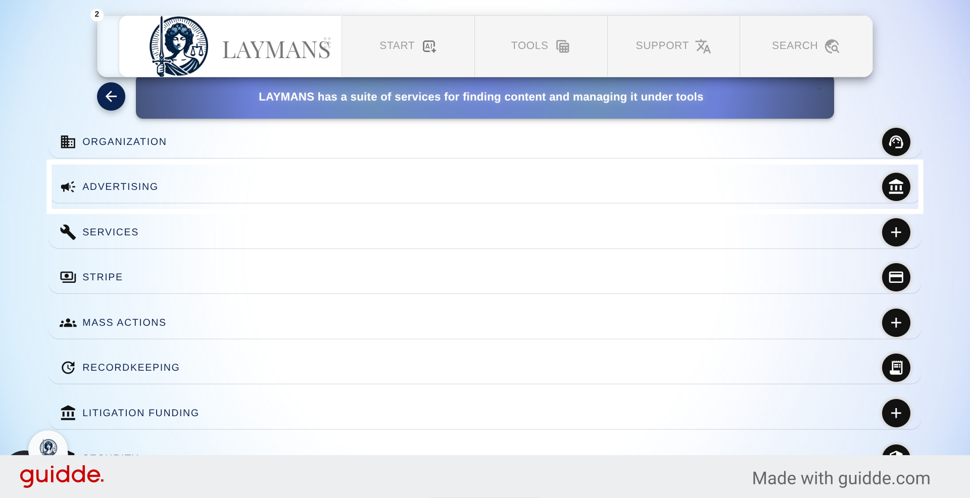 Select Advertising Option