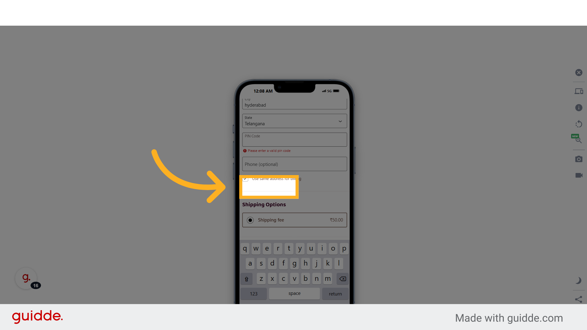 Click 'Phone (optional)'