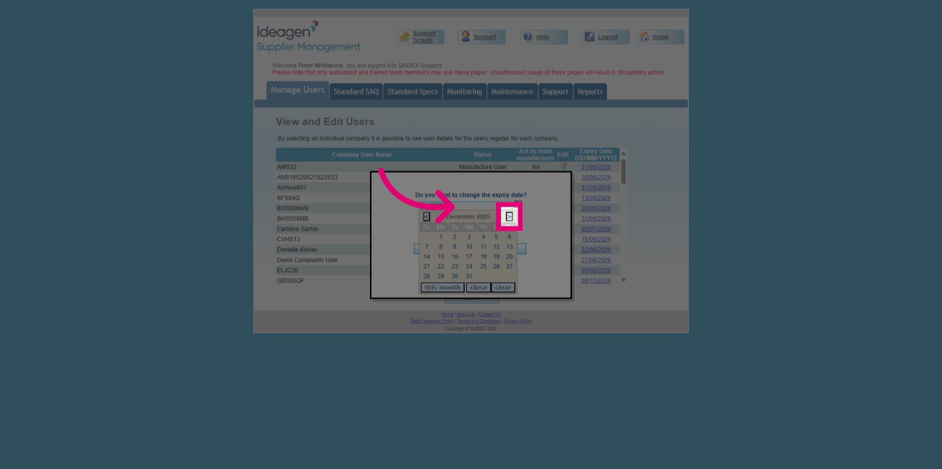 Advance Date Picker Further
