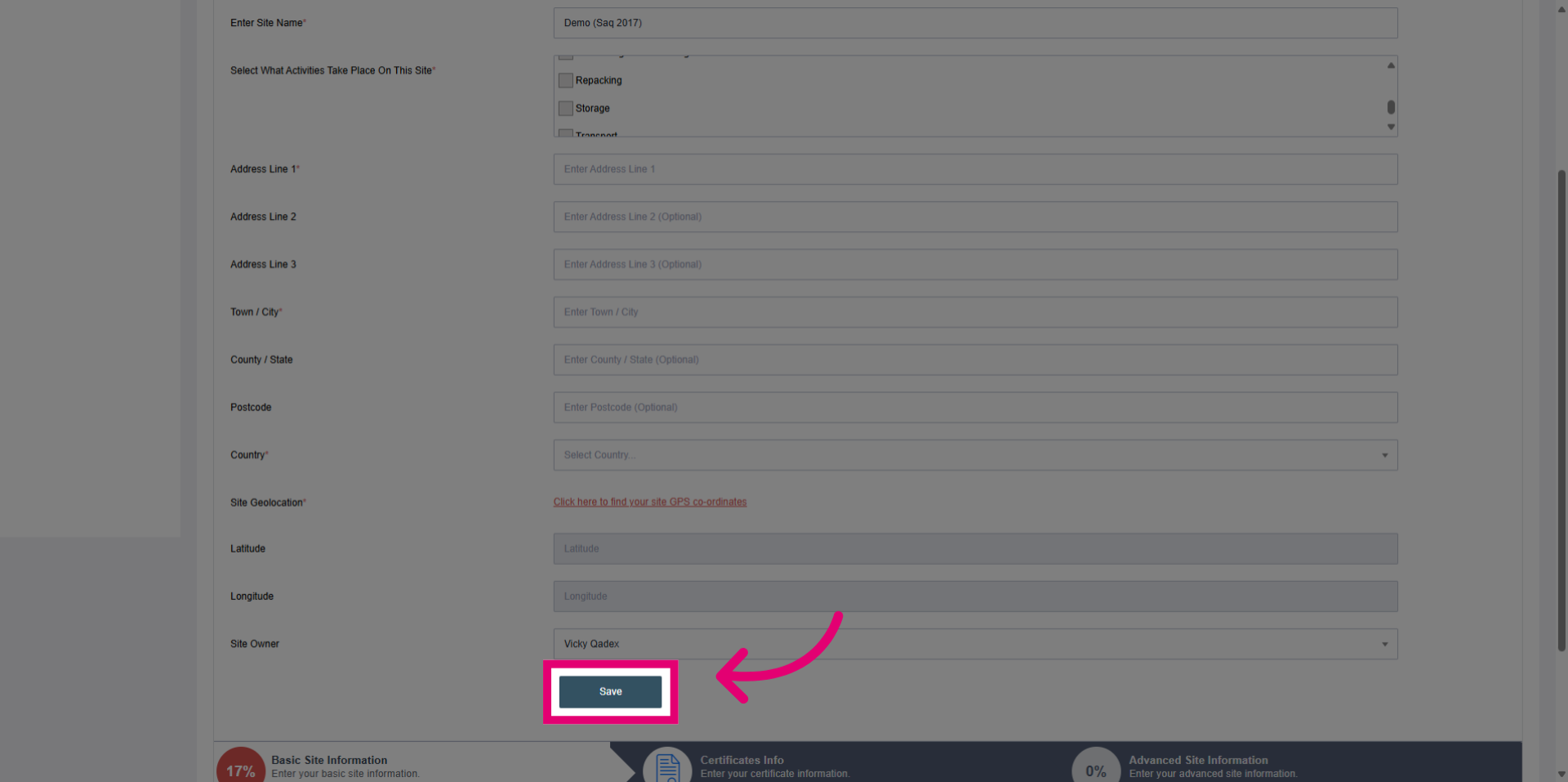 Save Ownership Changes