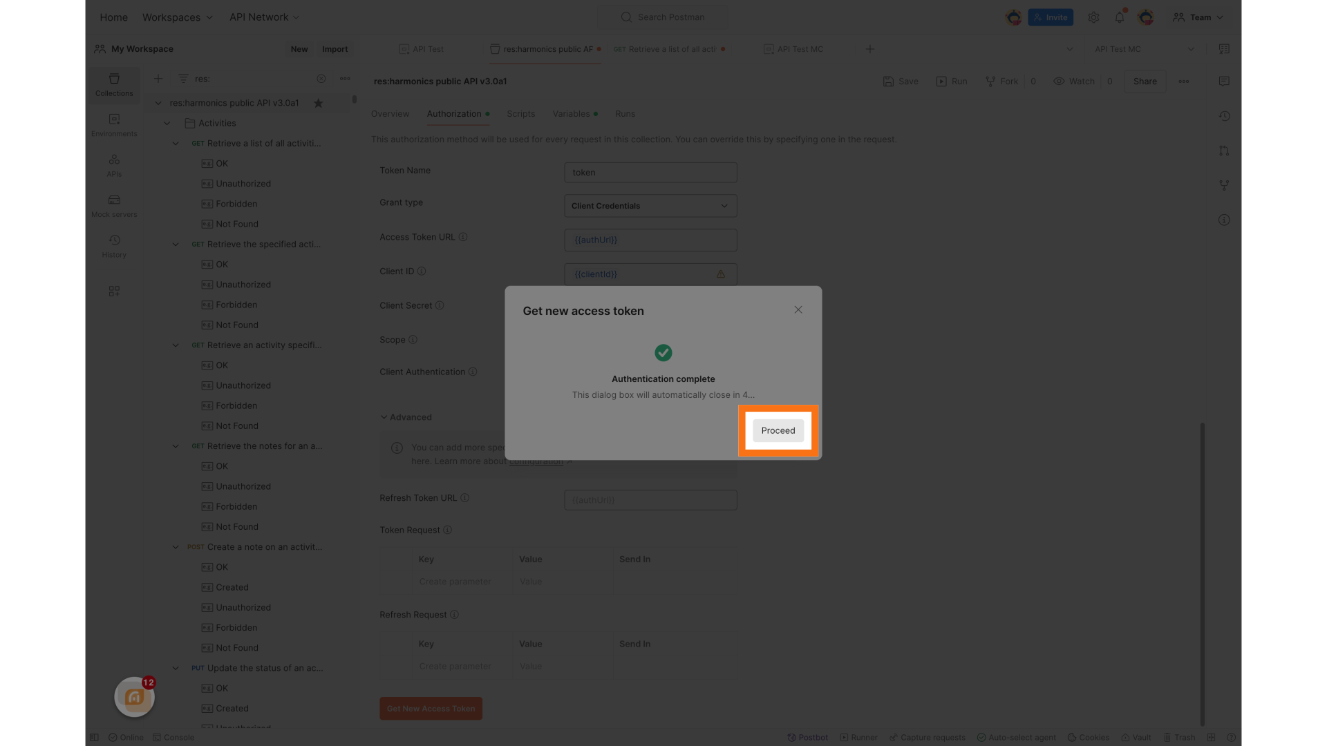 Click 'Proceed'