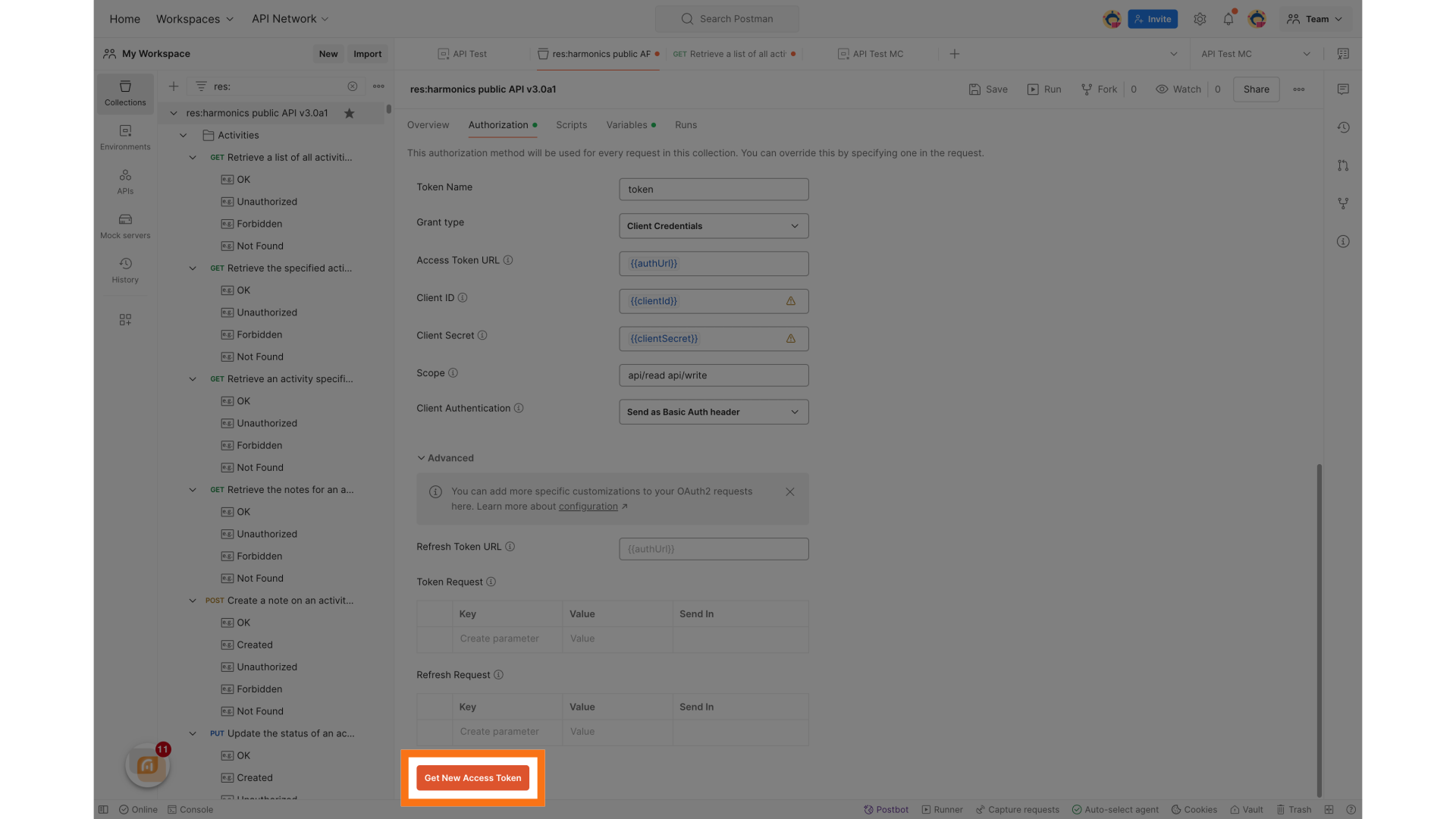 Generate the Access Token