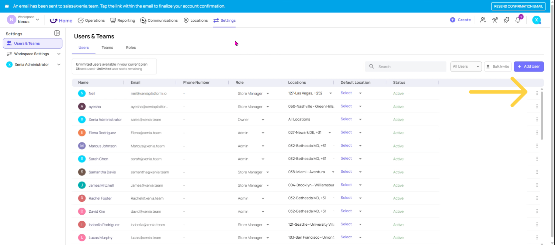 Manage Existing Users