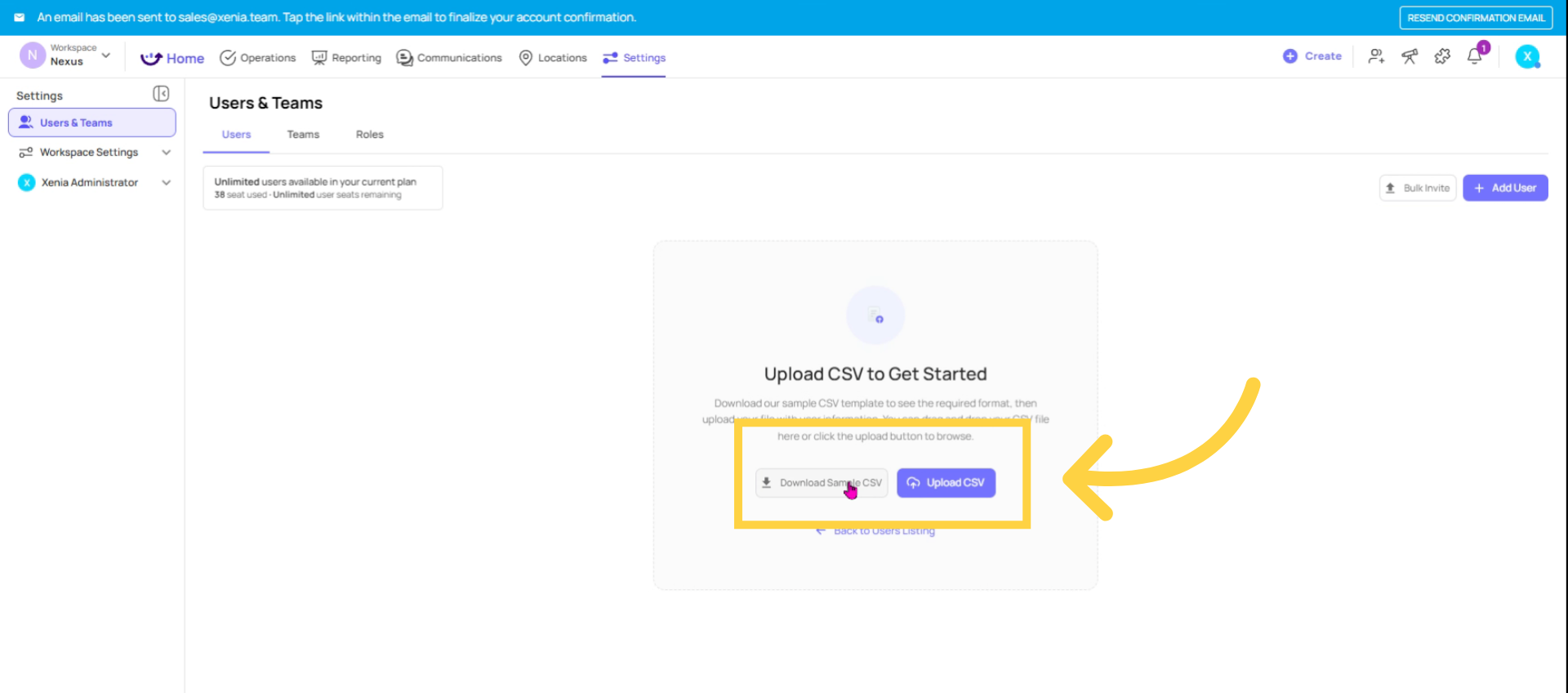 Download and Upload CSV Template
