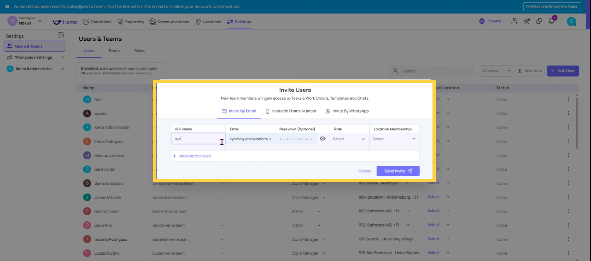 Enter User Details and Assign Role