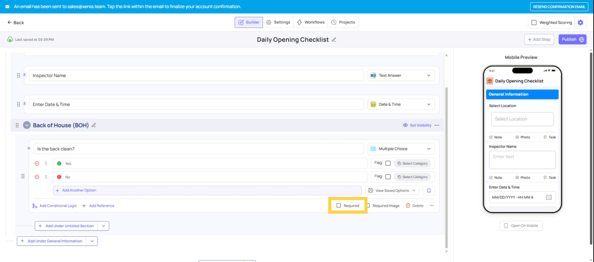 Add and Reorder Steps with Requirements