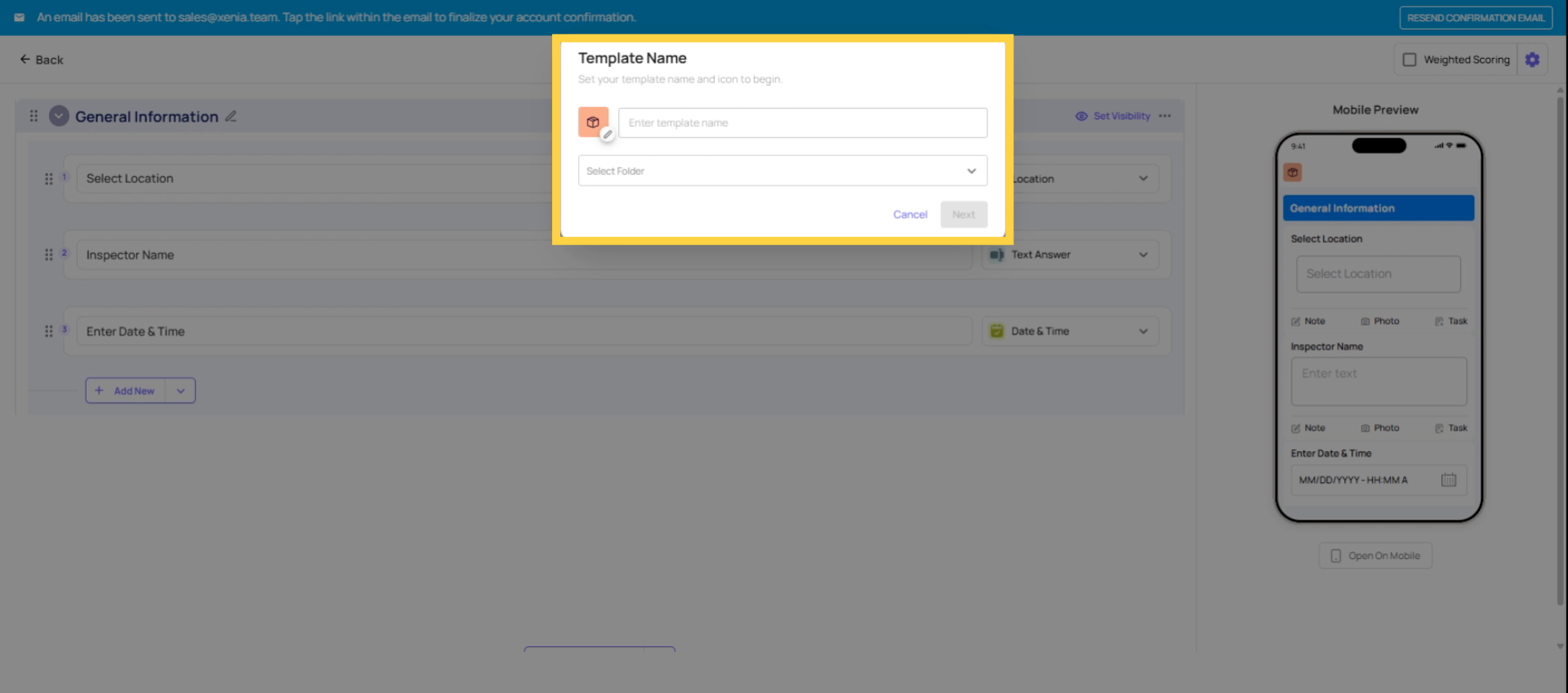 Select Template Name Guidelines