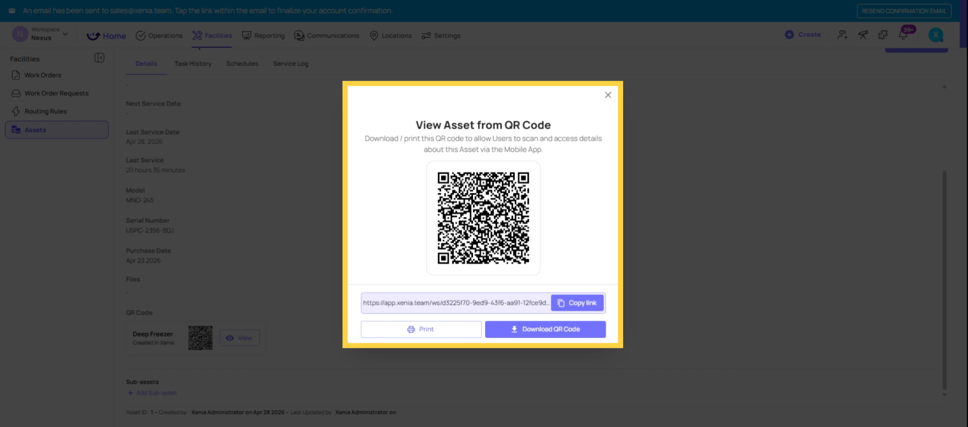 Use Asset QR Code Functionality