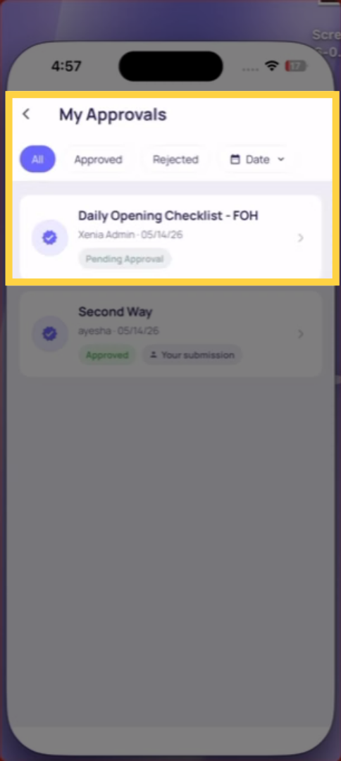 Understand Mobile Approval Process