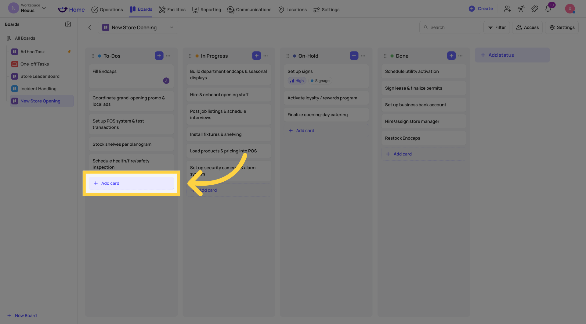 Add New Task Card