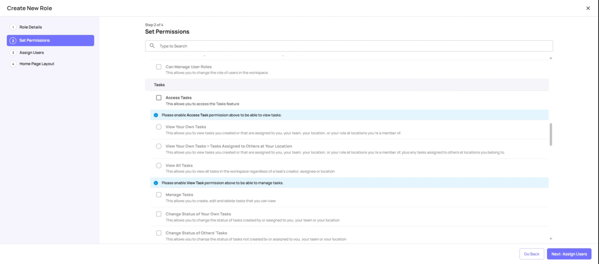 Turn Off Task And Template Access