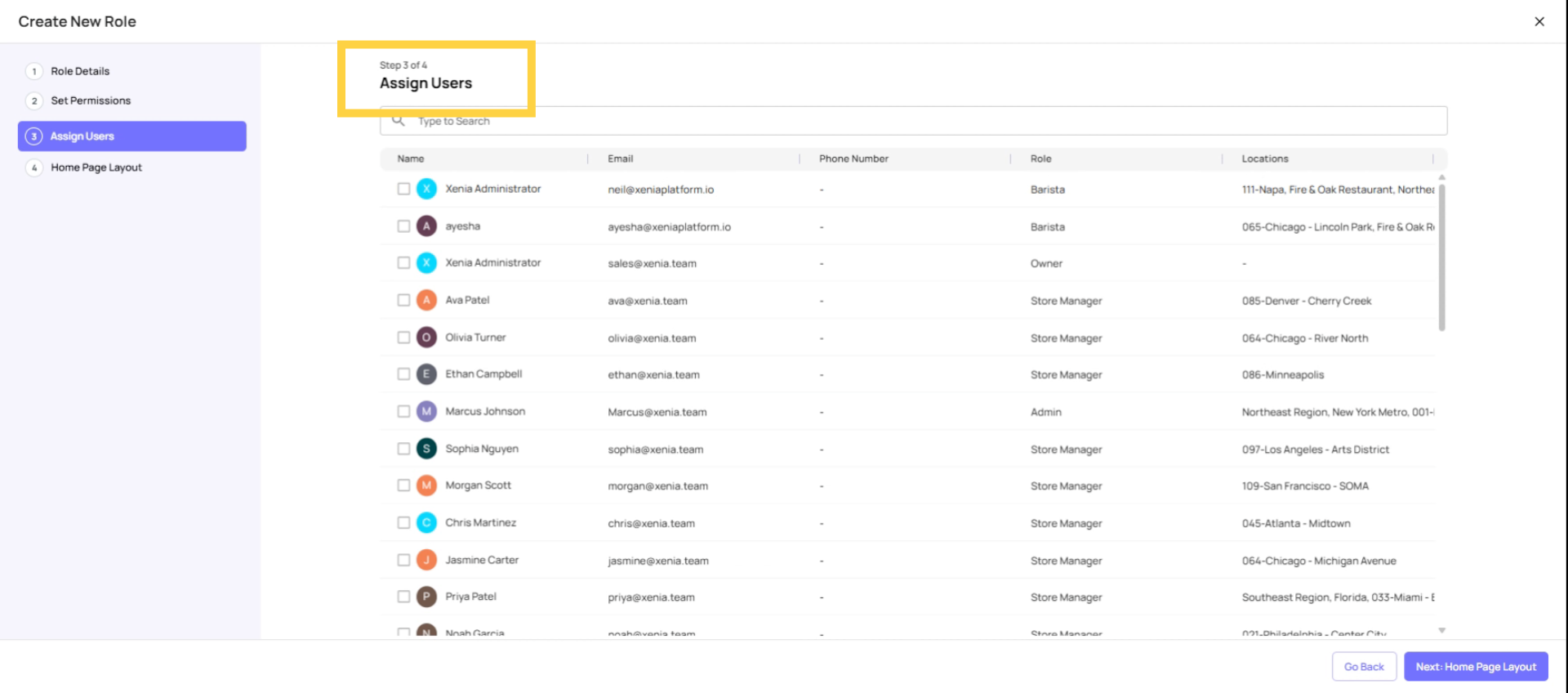 Assign Executive Users