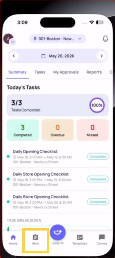 Access Corrective Tasks