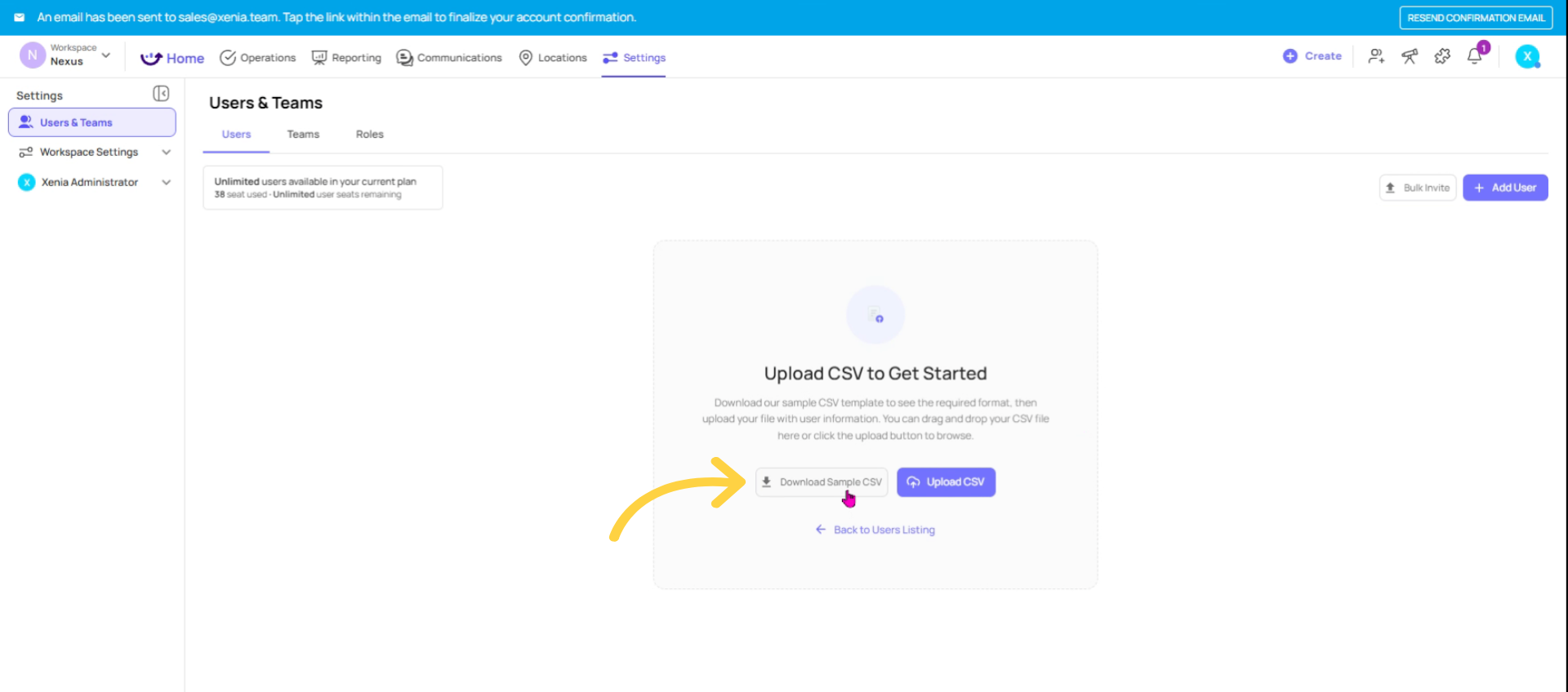Download CSV Template