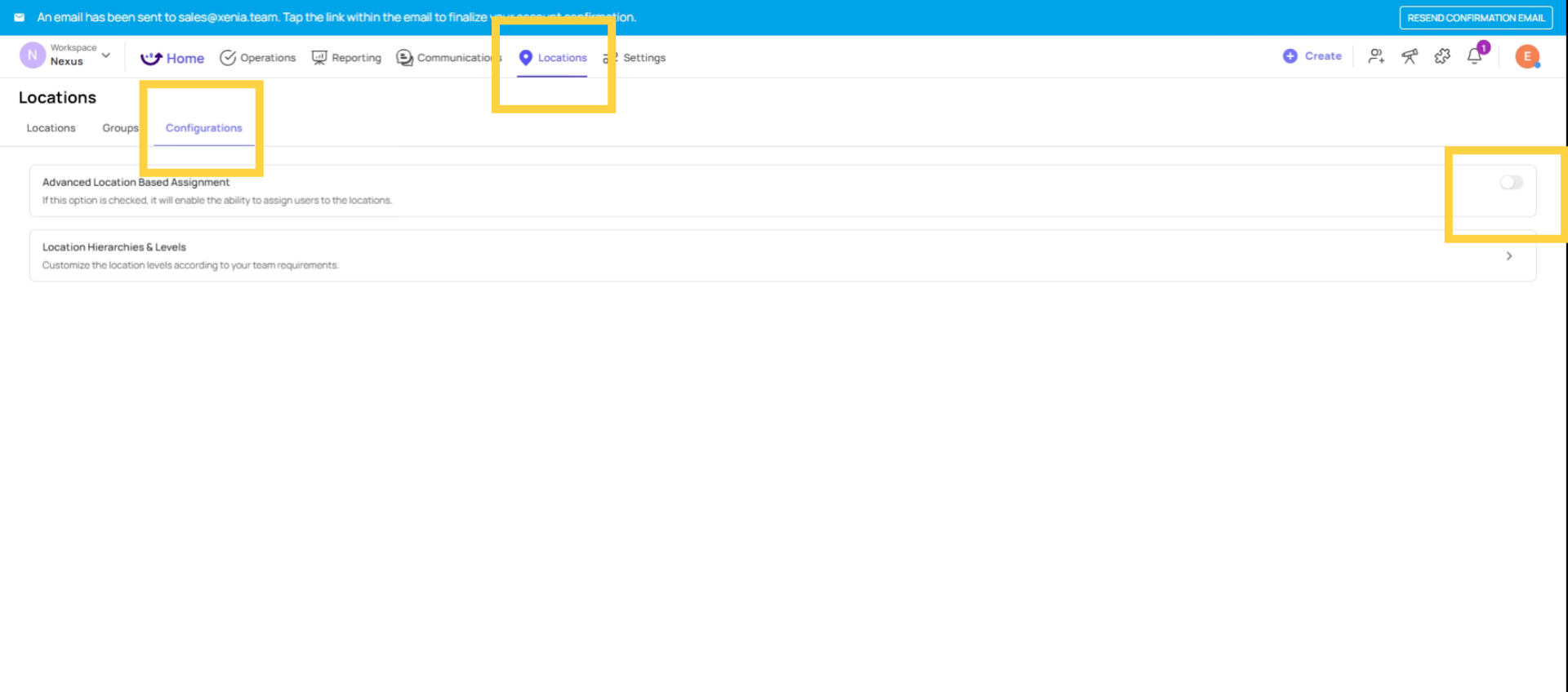 Enable Advanced Location Assignment