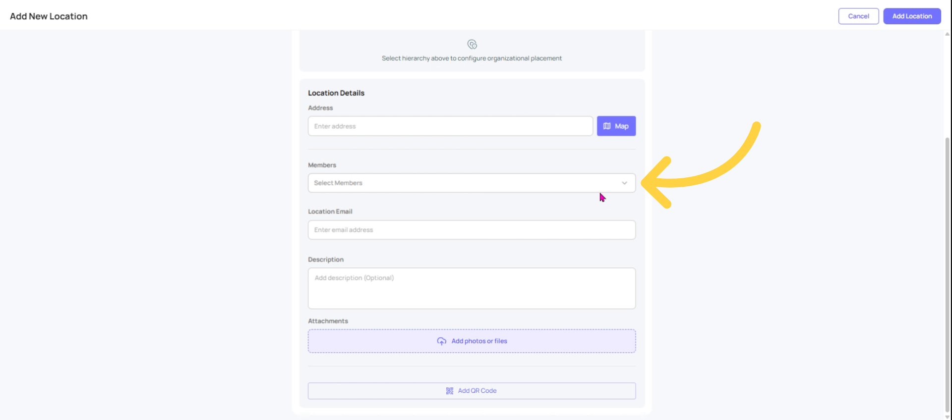 Add Members To Locations