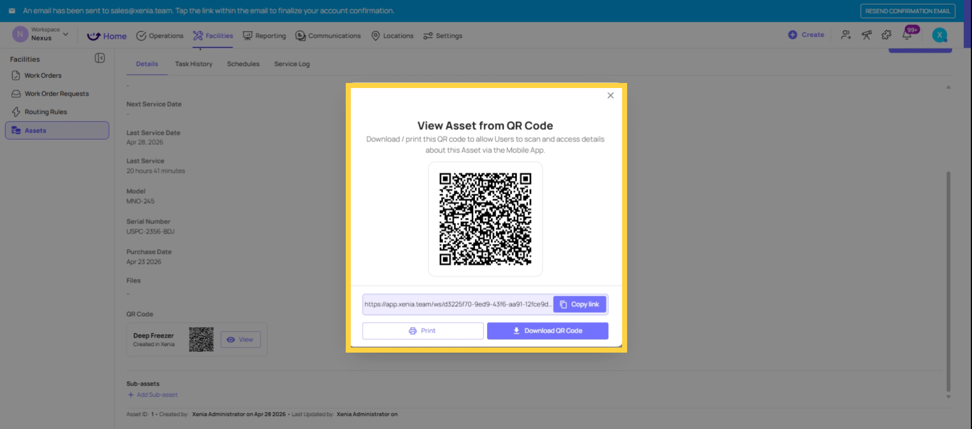 Generate and Print QR Code