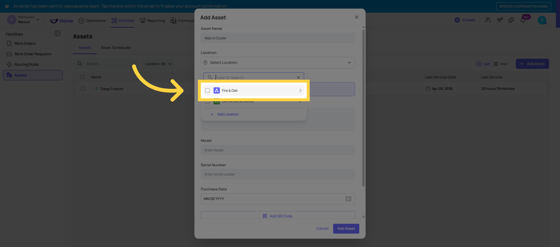 Select Asset Location