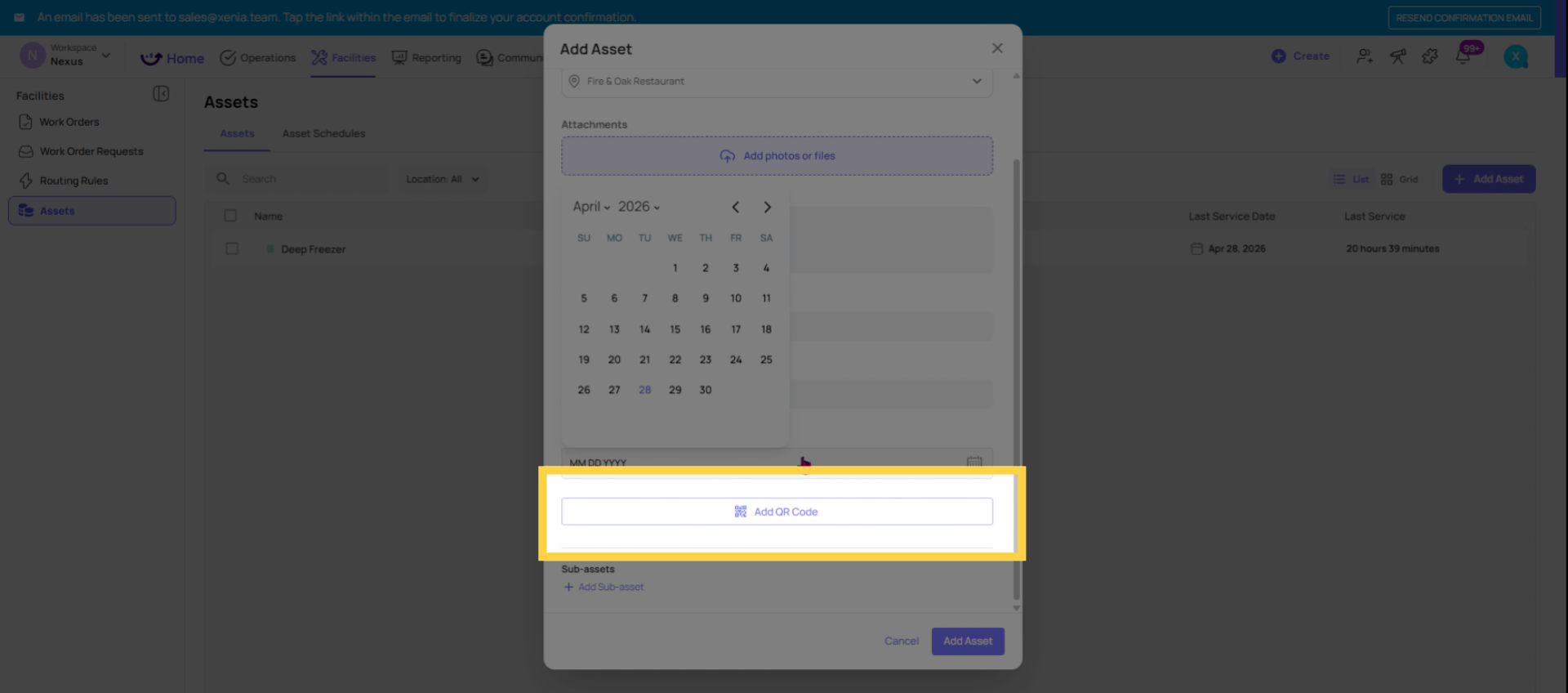 Set Purchase Date and Add QR Code