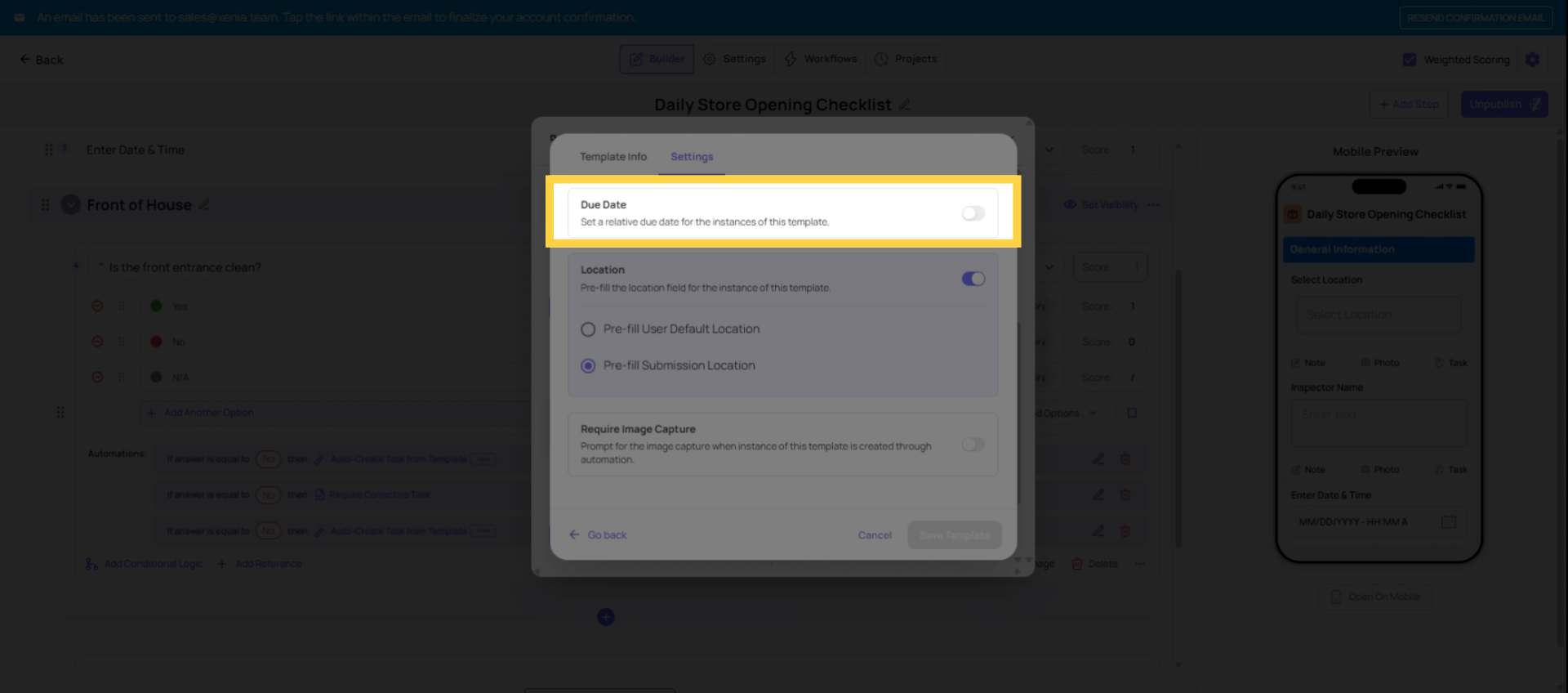 Set Relative Due Dates