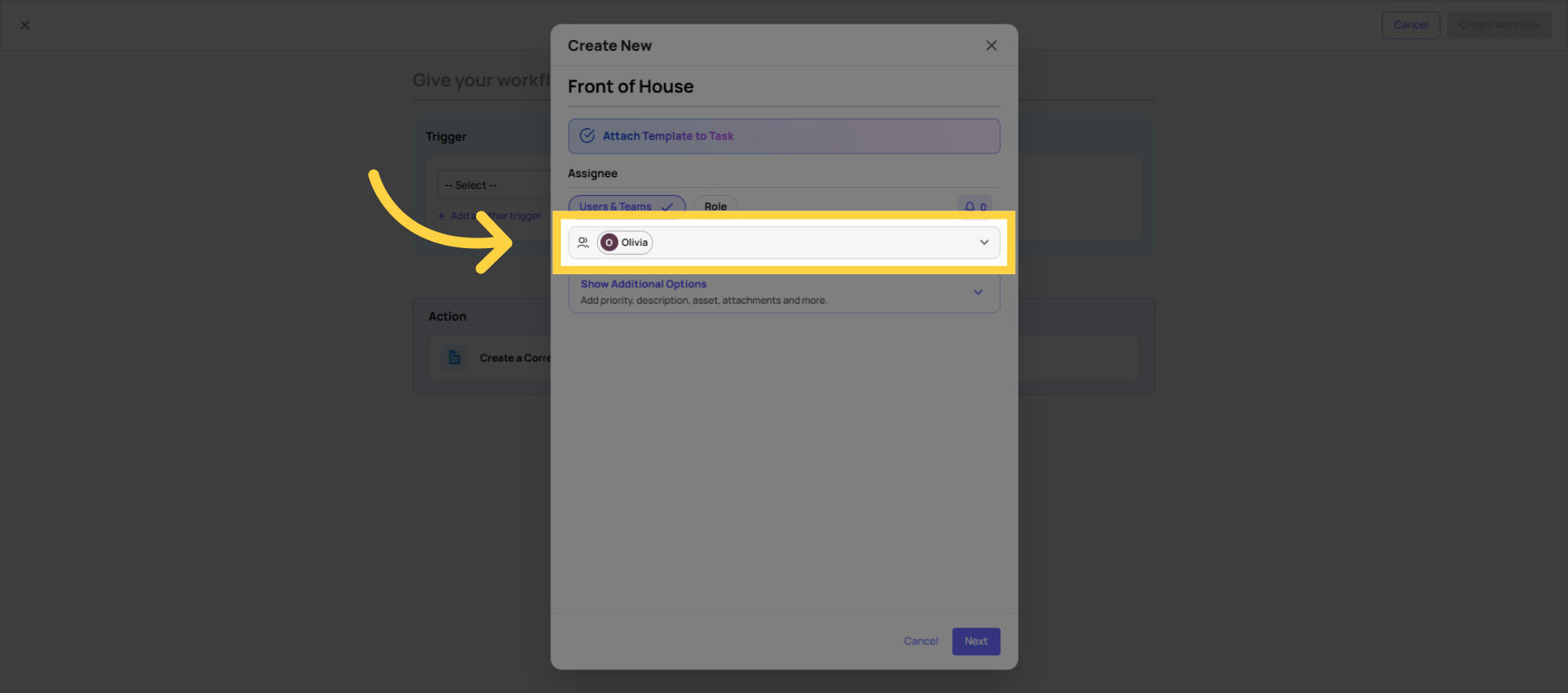 Select Assignee User